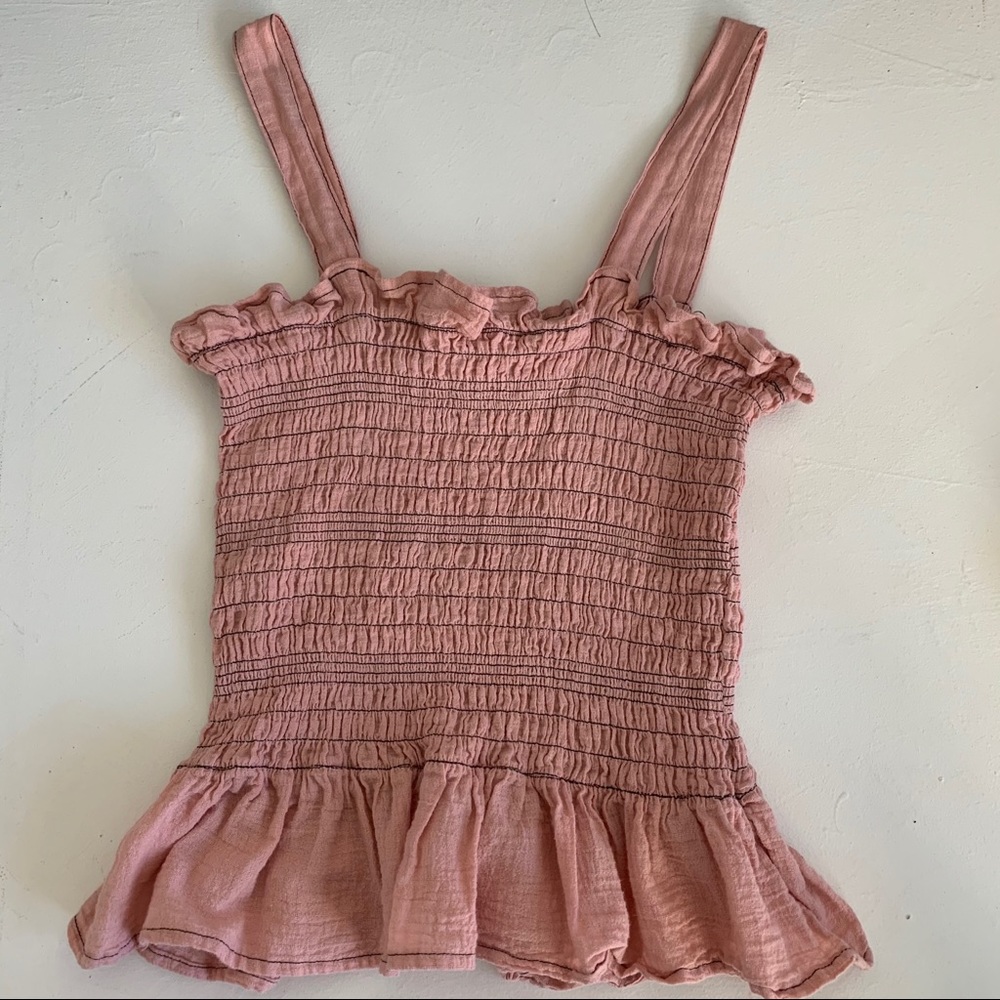 FASHION ON EARTH ruffled sleeves CROP top